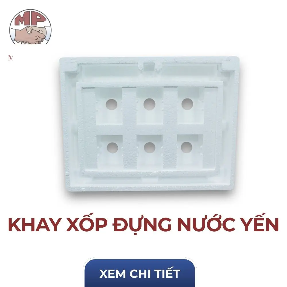 Khay xốp đựng nước yến size lớn
