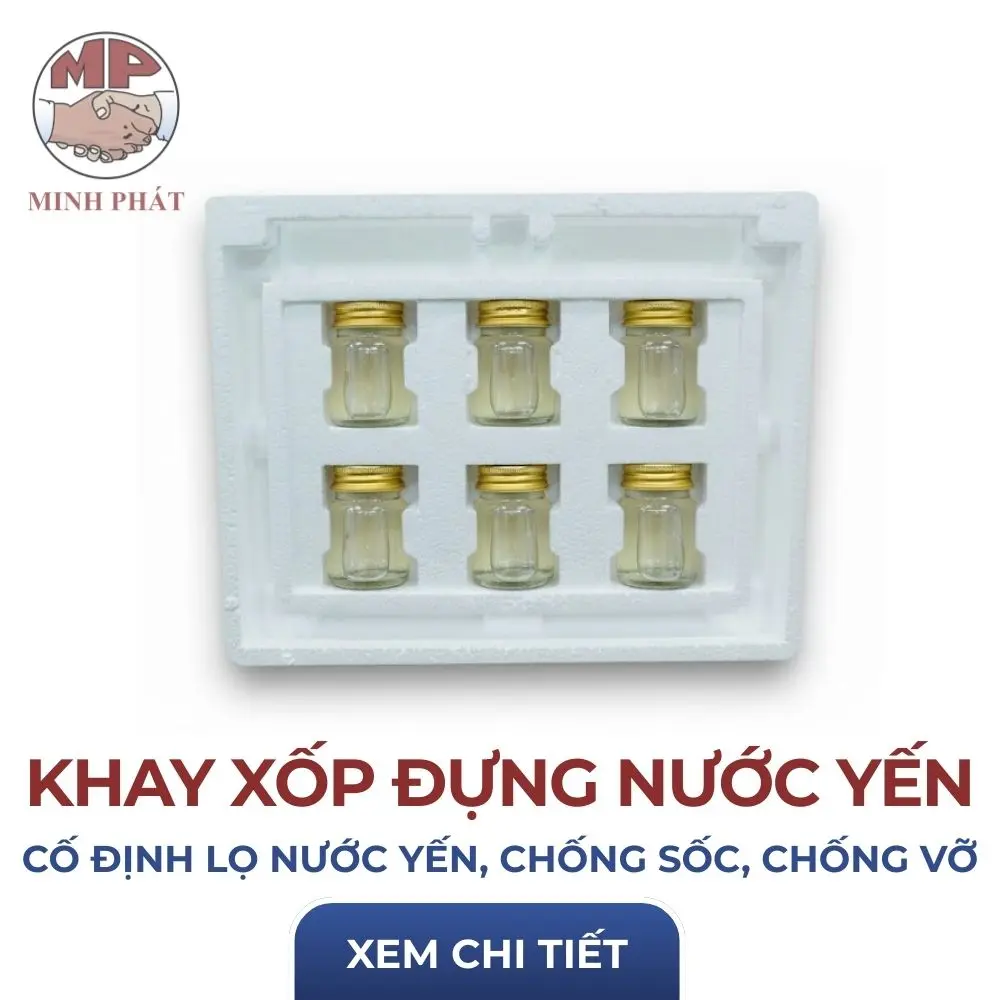 Khay xốp đựng nước yến size lớn
