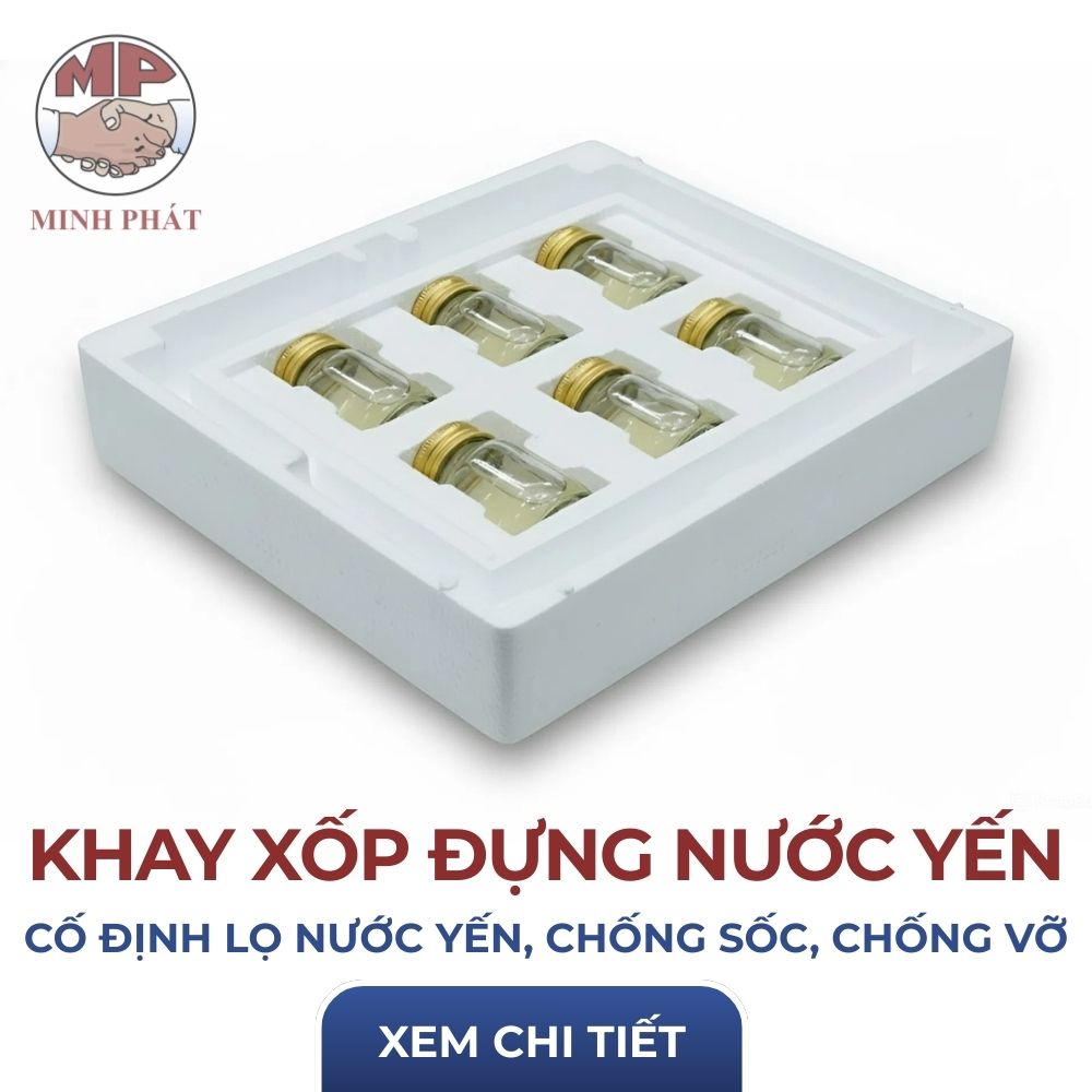 Khay xốp đựng nước yến size lớn