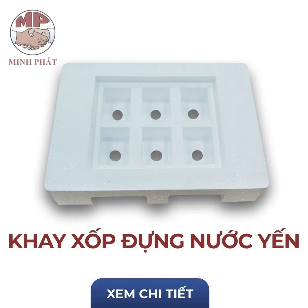 Khay xốp đựng nước yến size lớn